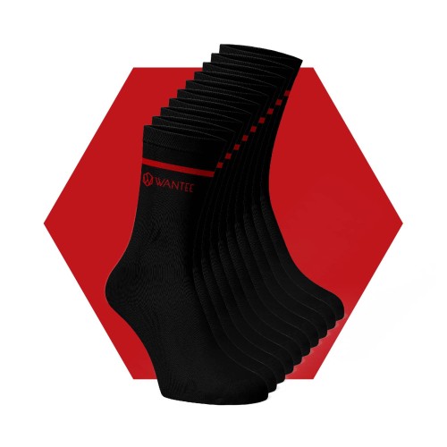 Ponožky Basic Black and Red Wantee 10-pack Ponožky Basic Black and Red Wantee 10-pack