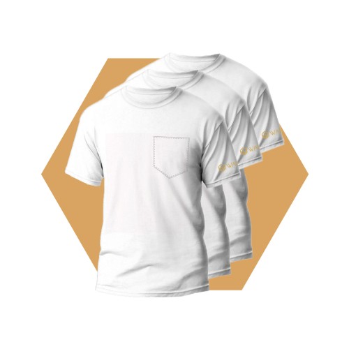 Pánské Tričko Pure White Wantee bílé 3-pack
