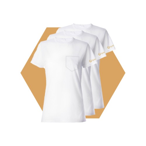 Dámské Tričko Pure White Wantee bílé 3-Pack