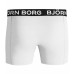 Pánské boxerky Björn Borg Solid Cotton Stretch 2-pack-bílé a černé