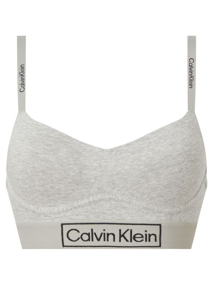 Dámská podprsenka Calvin Klein Reimagined Heritage-LGHT Lined Bralette šedá