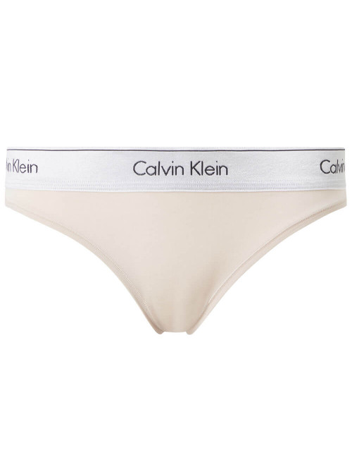Dámské kalhotky Calvin Klein MC Metallic-Bikini béžové