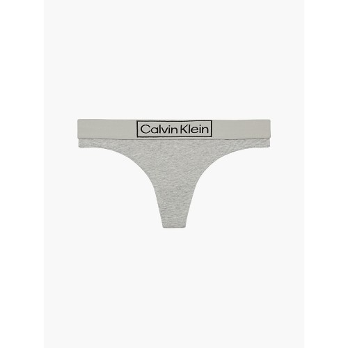 Dámská tanga Calvin Klein Reimagined Heritage Thong šedé