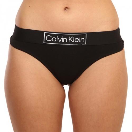 Dámská tanga Calvin Klein Reimagined Heritage Thong černé