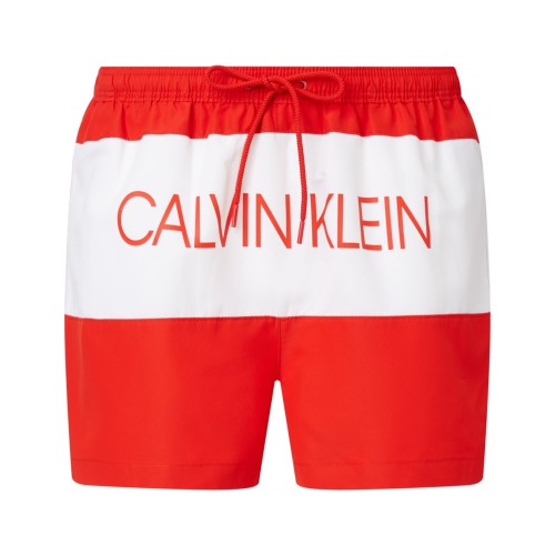 Pánské Plavky Calvin Klein Drawstring Regular Fit červené