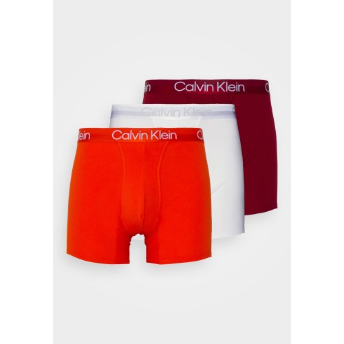 Pánské boxerky Calvin Klein Modern Structure CTN-Boxer Brief oranžové, bílé, bordové 3-pack