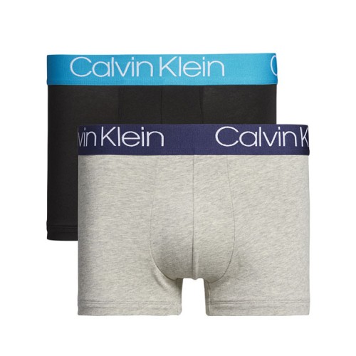 Pánske boxerky Calvin Klein Cotton Stretch Trunk 2-pack černé, šedé