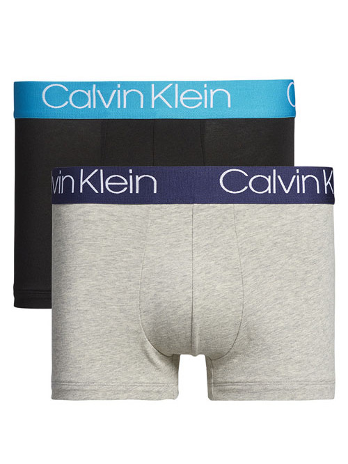 Pánske boxerky Calvin Klein Cotton Stretch Trunk 2-pack černé, šedé