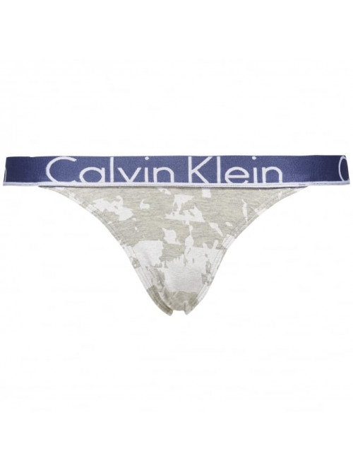 Dámské kalhotky Calvin Klein Marble Stripe Print bílo-šedé