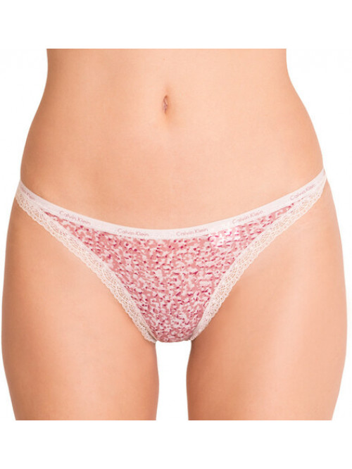 Dámské kalhotky Calvin Klein Bikini Ružový Leopard