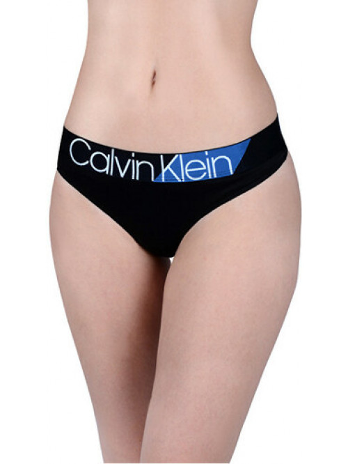 Dámské kalhotky Calvin Klein W/Commodore blue Bikini černé