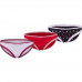 Dámské kalhotky Calvin Klein Bottoms up Refresh Bikini černé, bílé, červené 3-pack