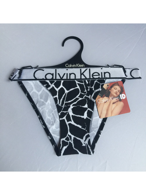 Dámské kalhotky Calvin Klein ID Cotton černo-bílé