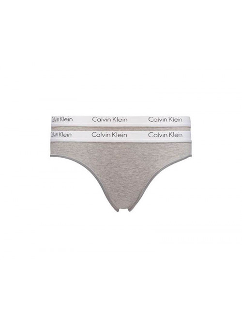 Dámské kalhotky Calvin Klein One Cotton Bikini šedé 2-pack