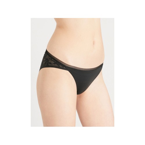 Dámské kalhotky Calvin Klein Perfectly Fit Botanical Bikini Černé