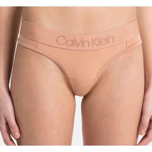 Dámská tanga Calvin Klein Tonal Logo Thong béžové Dámská tanga Calvin Klein Tonal Logo Thong béžové