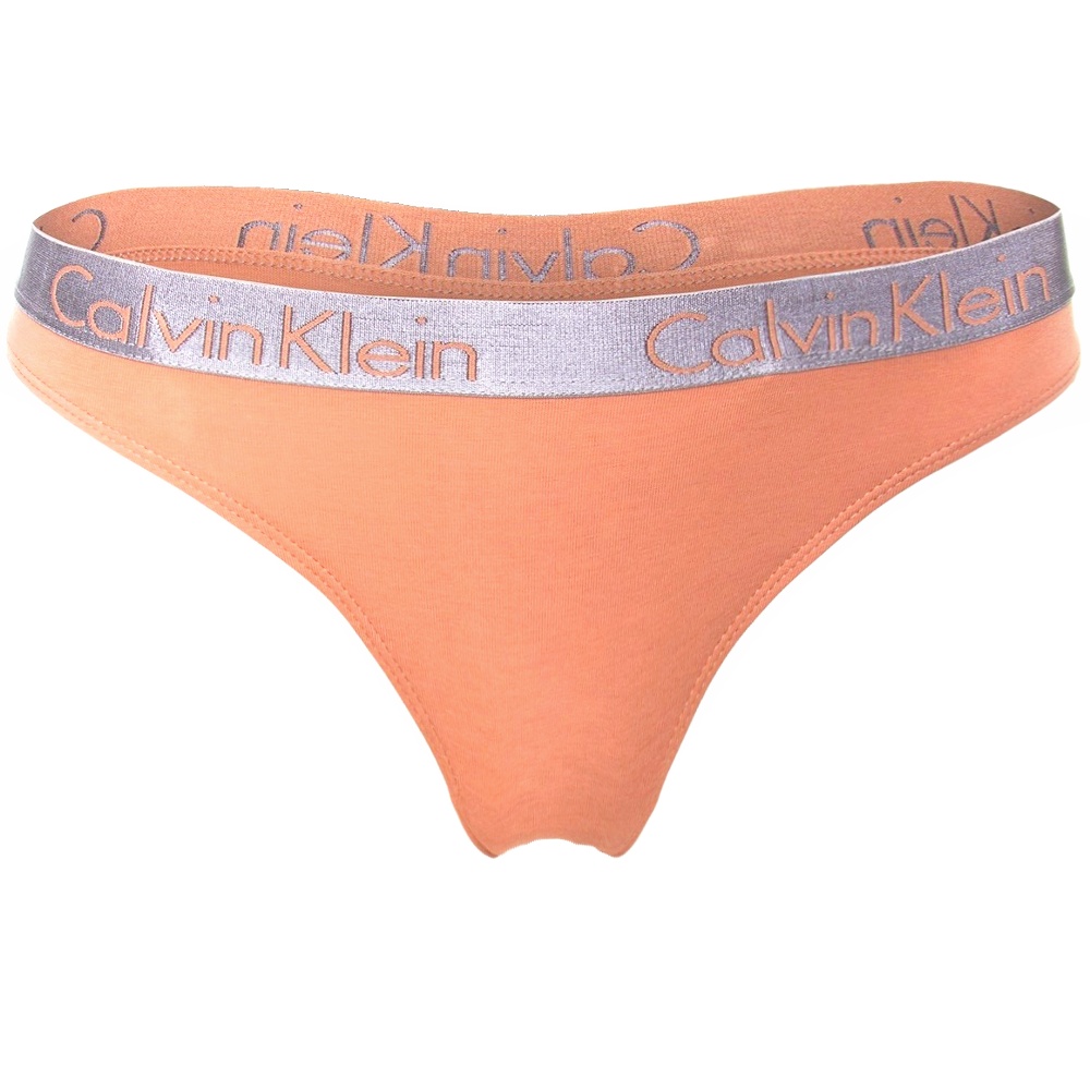 Dámské kalhotky Calvin Klein Radiant Cotton Bikini lososové