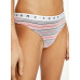 Dámské tanga Tommy Hilfiger Print Thong 3-pack vícebarevné - růžové, černé, bílé