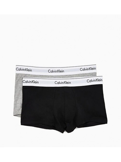 Pánské boxerky Calvin Klein Modern Cotton Stretch šedé, černé 2-pack
