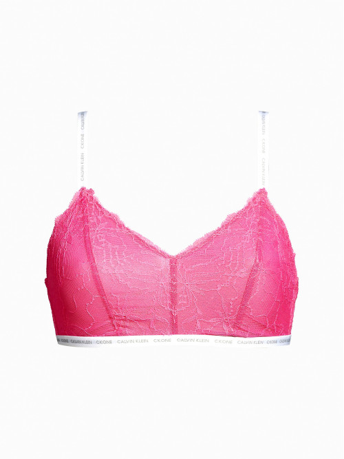 Podprsenka Calvin Klein Unlined Triangle Bralette Satisfy růžová