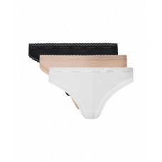 Dámské tanga Calvin Klein s krajkou černé, bí...