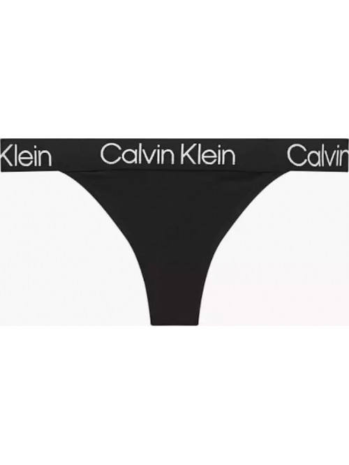Dámská tanga Calvin Klein Structure Cotton Thong černé