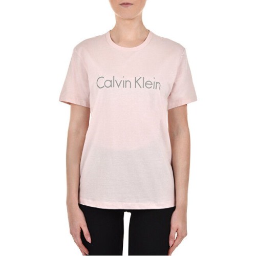 Dámské tričko Calvin Klein S/S Crew Neck světle růžové 