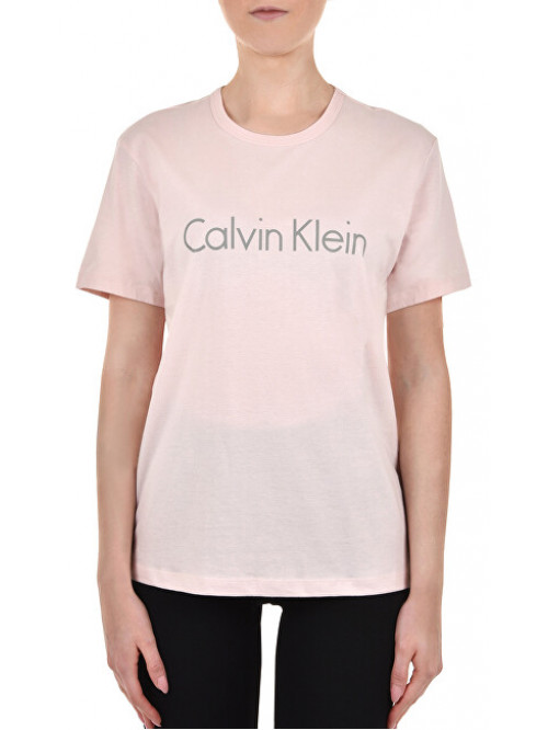 Dámské tričko Calvin Klein S/S Crew Neck světle růžové 