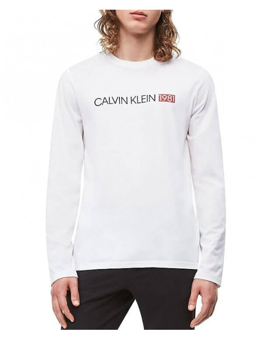 Pánské tričko Calvin Klein Crew Neck 1981 bílé