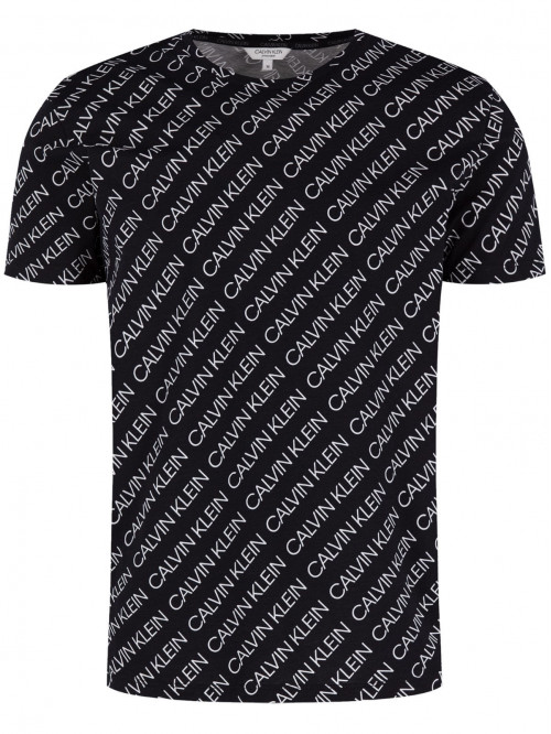 Pánské tričko Calvin Klein Logo Print černé