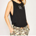 Dámské tílko Calvin Klein Side Knotted Tank černé