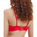 Dámská podprsenka Calvin Klein Monolight CTN Holiday-LGHT Lined Triangle červená