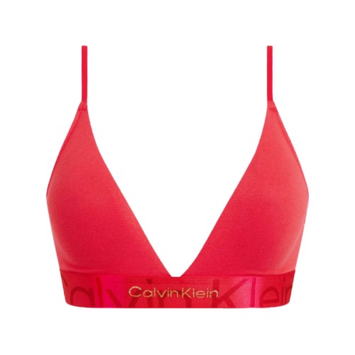 Dámská podprsenka Calvin Klein Monolight CTN Holiday-LGHT Lined Triangle červená