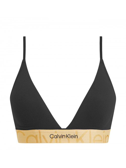 Dámská podprsenka Calvin Klein Monolight CTN Holiday-LGHT Lined Triangle černá