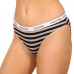 Dámské kalhotky Calvin Klein Carousel Bikini tmavě růžové, šedé, proužkové 3-pack