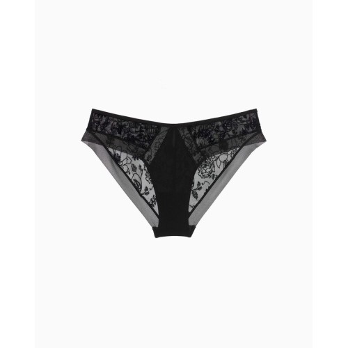 Dámské kalhotky Calvin Klein WILDFLOWER-BRAZILIAN černé