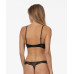 Dámské kalhotky Calvin Klein Black Linear Lace-Thong černé