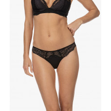 Dámské kalhotky Calvin Klein Black Linear Lace-T...