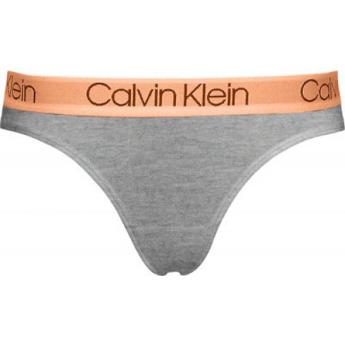 Dámská tanga Calvin Klein Body Cotton-Thong šedé