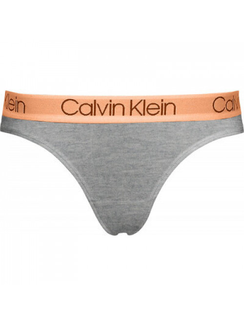 Dámská tanga Calvin Klein Body Cotton-Thong šedé