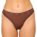 Dámská tanga Calvin Klein Bottoms up Refresh Thong hnědé, oranžové, bordó s hvězdičkami 3-pack
