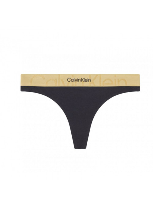 Dámská tanga Calvin Klein Monolight CTN Holiday-Thong černé