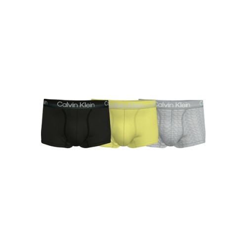 Pánské boxerky Calvin Klein Modern Structure CTN-Trunk černé, žluté, šedé 3-pack