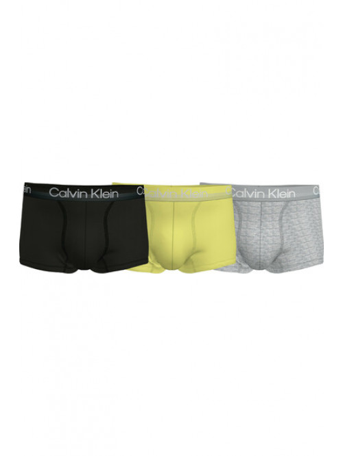 Pánské boxerky Calvin Klein Modern Structure CTN-Trunk černé, žluté, šedé 3-pack