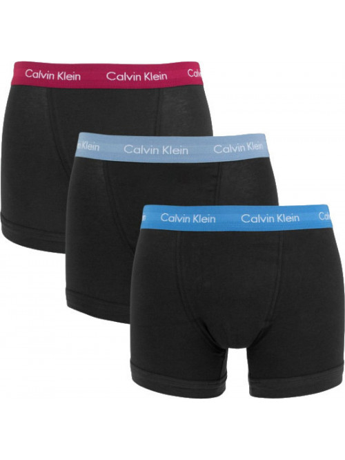 Pánské boxerky Calvin Klein Cotton Stretch černo - modré, červené, světlemodré 3-pack