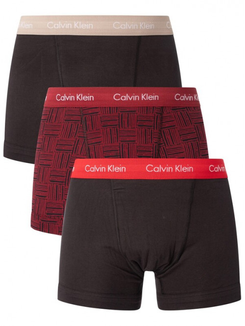 Pánské boxerky Calvin Klein Holiday CTN Stretch-Trunk vícebarevné 3-pack