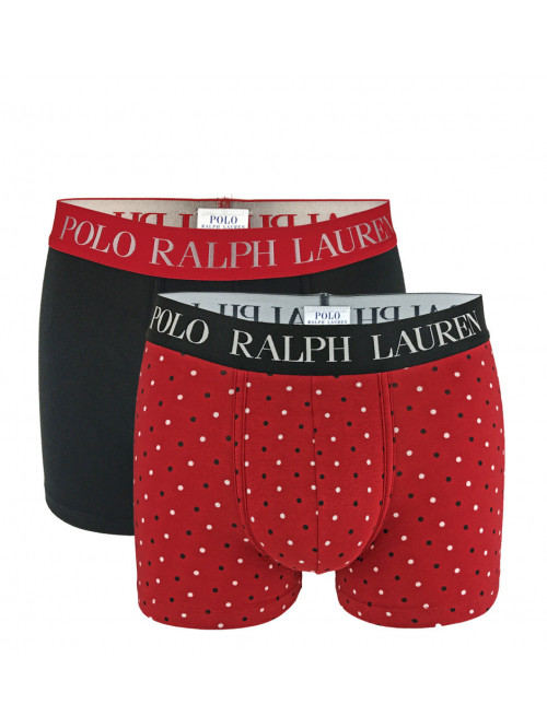 Pánske boxerky Polo Ralph Lauren Classic Trunk Stretch Cotton 2-pack černé, červené