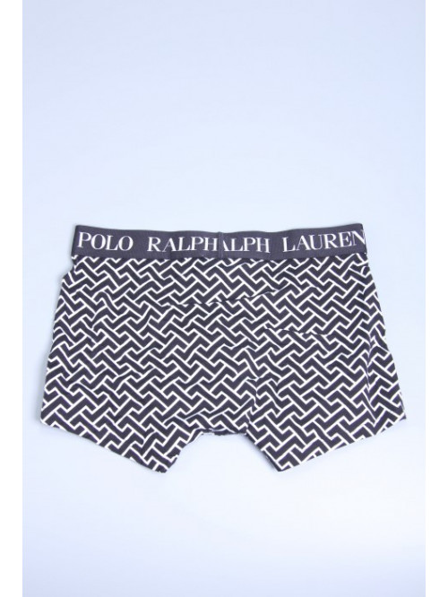 Pánské boxerky Polo Ralph Lauren Black Deco Link Geometric Print černé