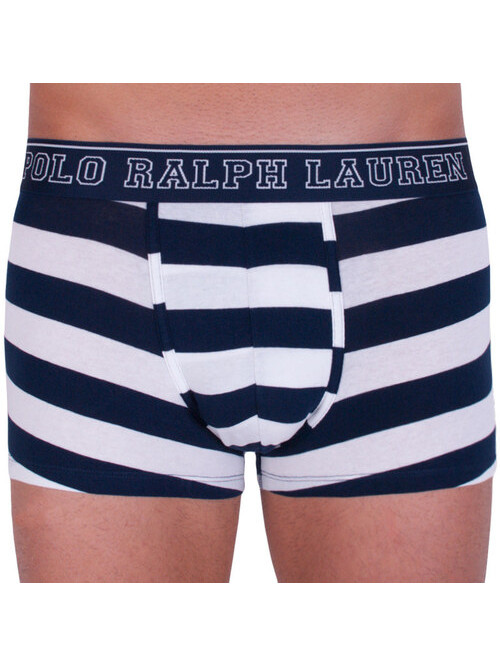 Pánské boxerky Polo Ralph Lauren White / Cruise Navy Rugby Stripe bílo-modré