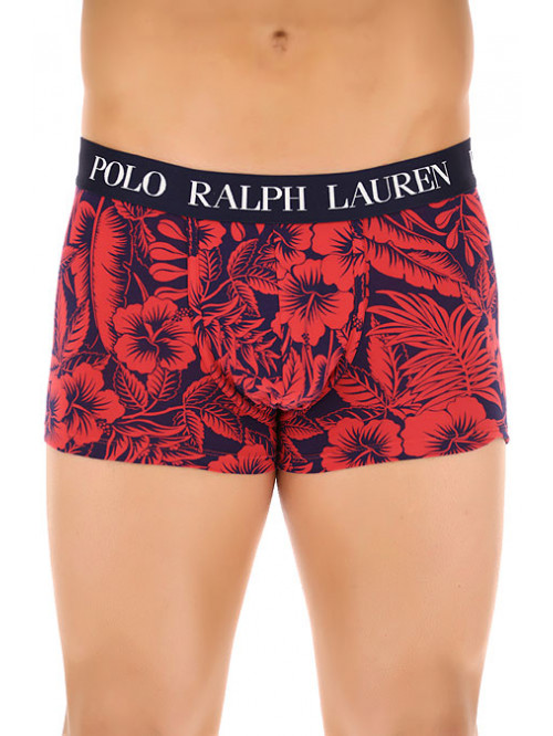 Pánské boxerky Polo Ralph Lauren Classic Trunk Tropical Print Sunrise červené